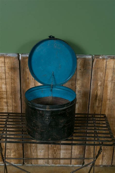 vintage metal hat box|old hat boxes for sale.